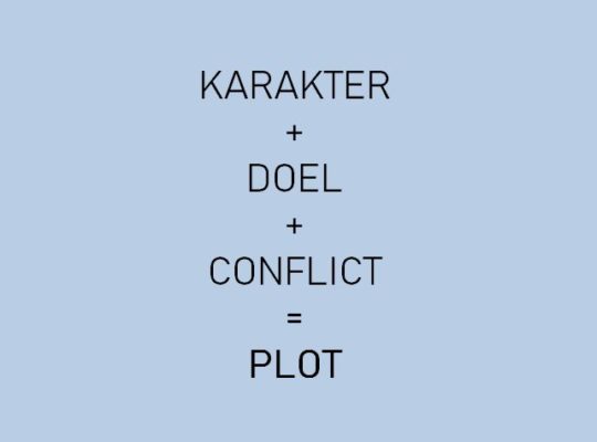 Simpelgezegd is de plot: een karakter + een doel + een conflict.